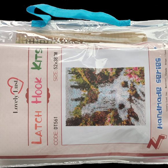 New Rug Making Latch Hooking Kit | Snowman with Birds (52x38cm printed canvas) - Picture 3 of 5